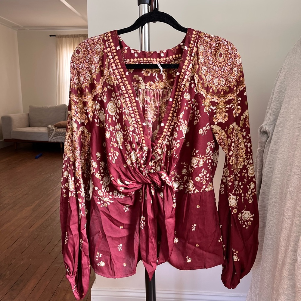 free people long sleeve blouse